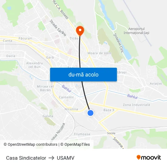 Harta de Casa Sindicatelor către USAMV