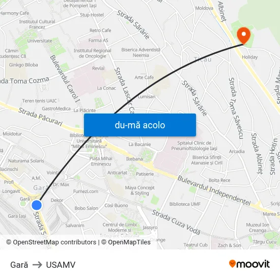 Harta de Gară către USAMV