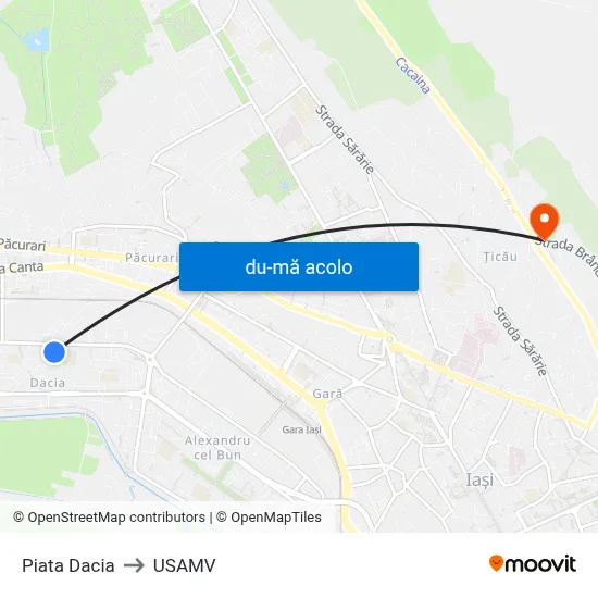 Harta de Piata Dacia către USAMV