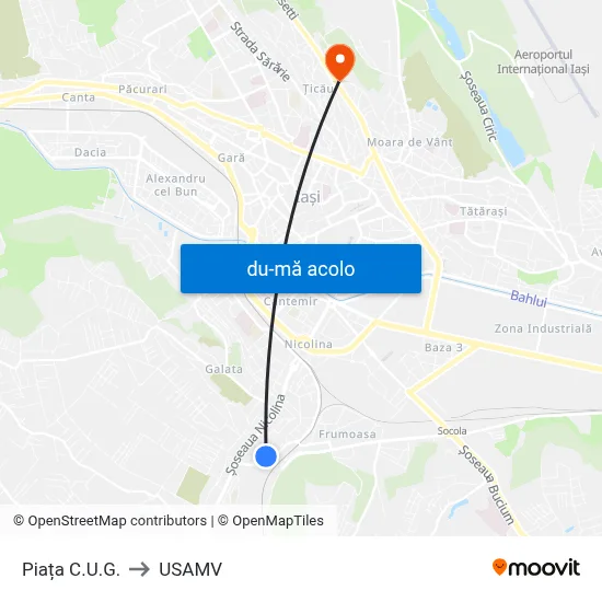 Harta de Piața C.U.G. către USAMV