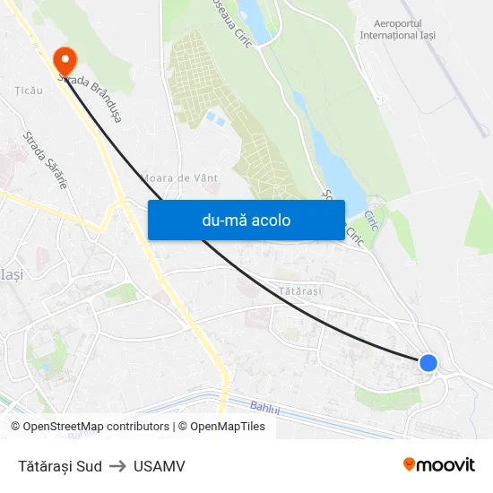Harta de Tătărași Sud către USAMV