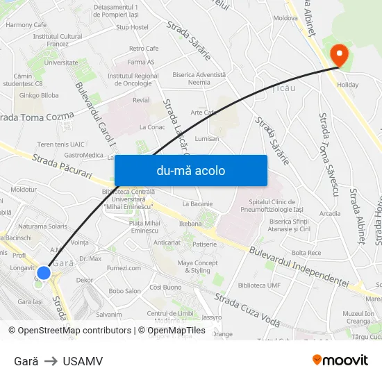 Harta de Gară către USAMV