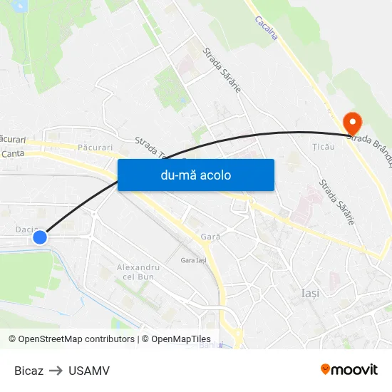 Harta de Bicaz către USAMV