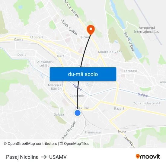Harta de Pasaj Nicolina către USAMV