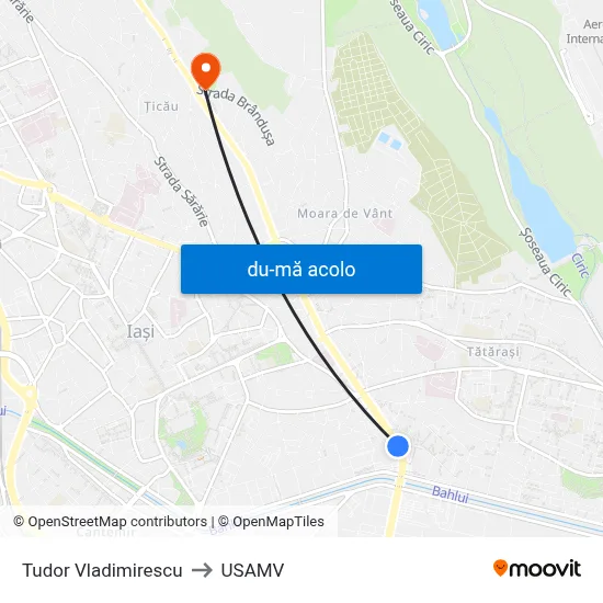 Harta de Tudor Vladimirescu către USAMV