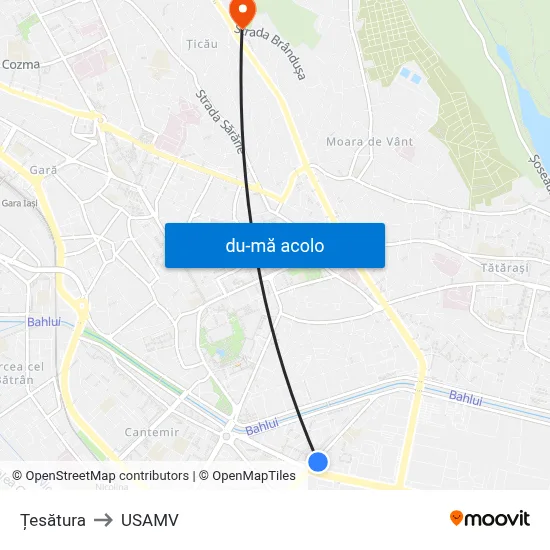 Harta de Țesătura către USAMV