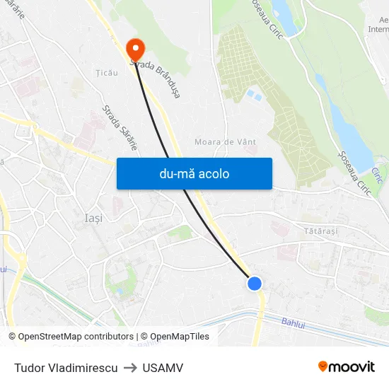 Harta de Tudor Vladimirescu către USAMV