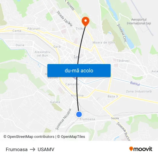 Harta de Frumoasa către USAMV