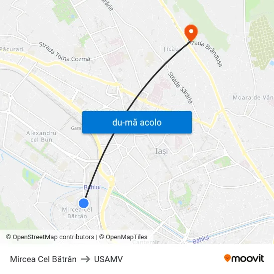 Harta de Mircea Cel Bătrân către USAMV