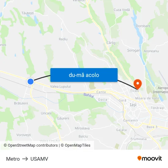 Harta de Metro către USAMV