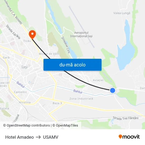Harta de Hotel Amadeo către USAMV