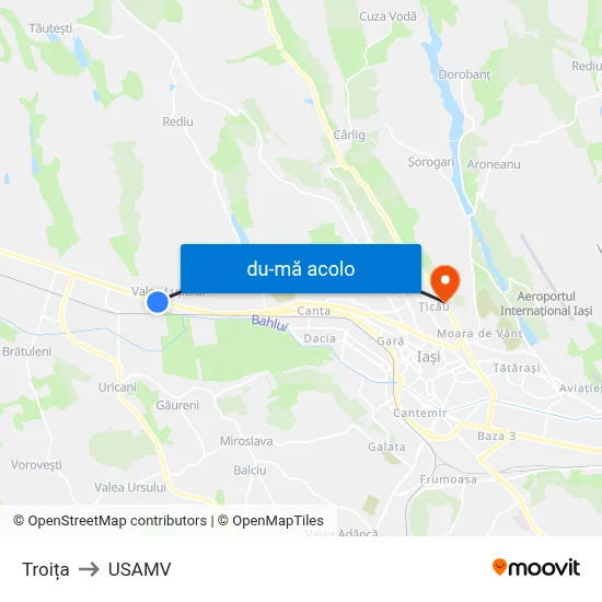 Harta de Troița către USAMV