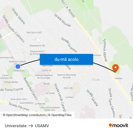 Harta de Universitate către USAMV