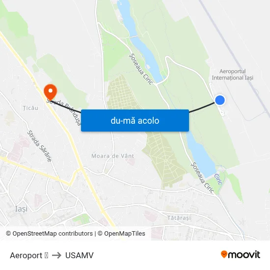 Harta de Aeroport ✈ către USAMV