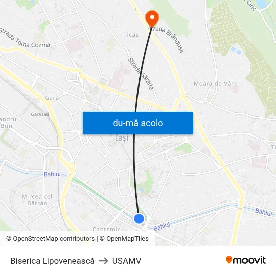 Harta de Biserica Lipovenească către USAMV