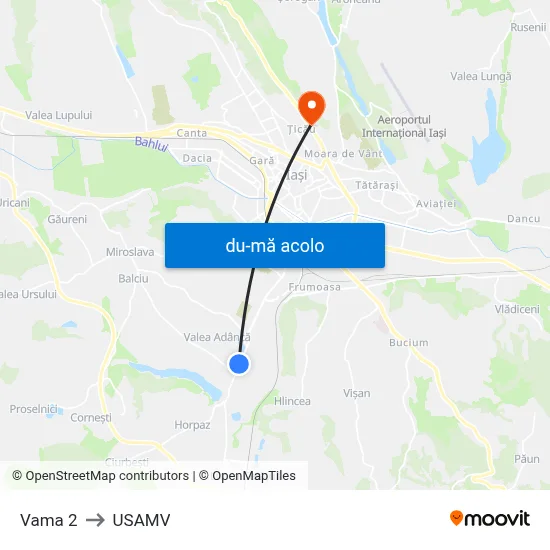 Harta de Vama 2 către USAMV