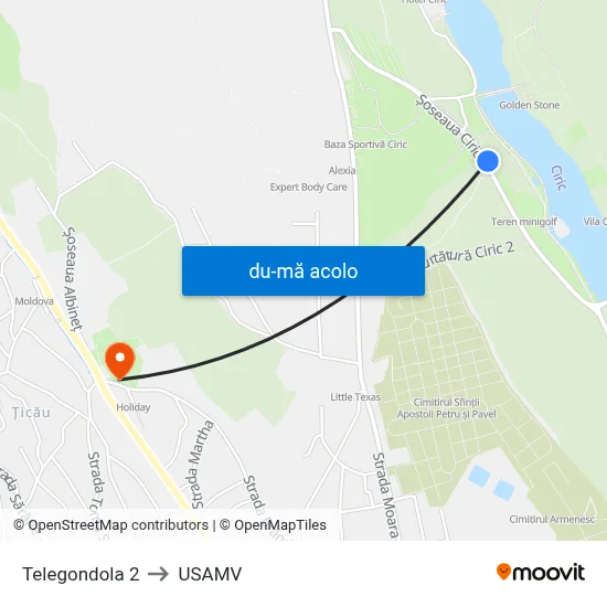 Harta de Telegondola 2 către USAMV