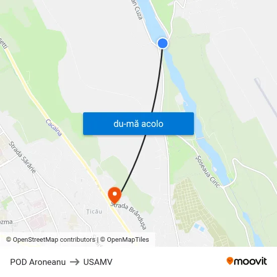 Harta de POD Aroneanu către USAMV