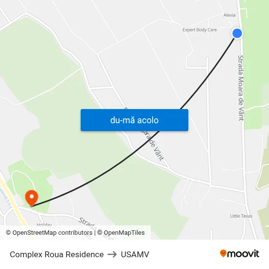 Harta de Complex Roua Residence către USAMV
