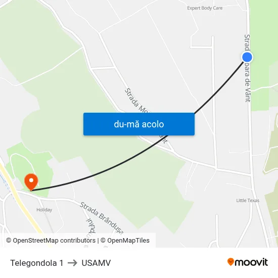 Harta de Telegondola 1 către USAMV