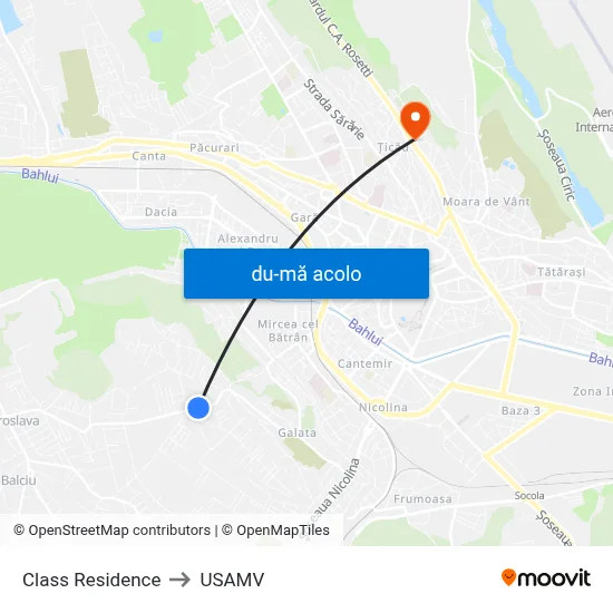 Harta de Class Residence către USAMV