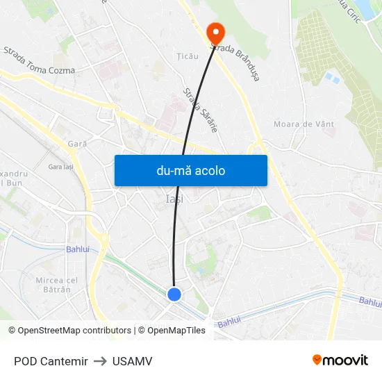 Harta de POD Cantemir către USAMV