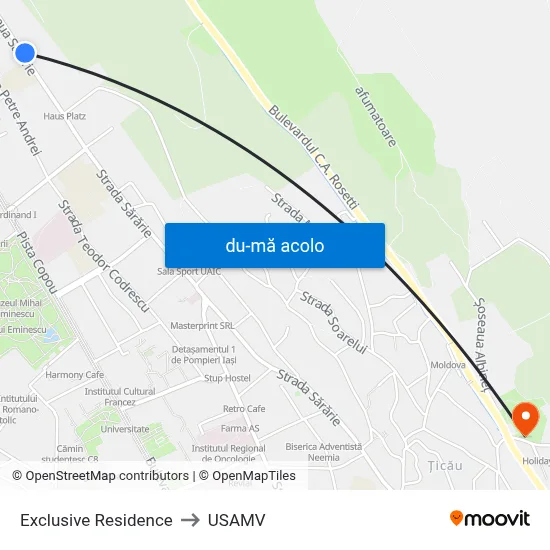 Harta de Exclusive Residence către USAMV