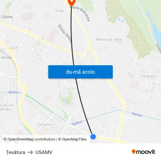 Harta de Țesătura către USAMV