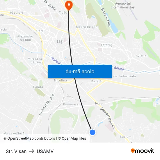 Harta de Str. Vişan către USAMV