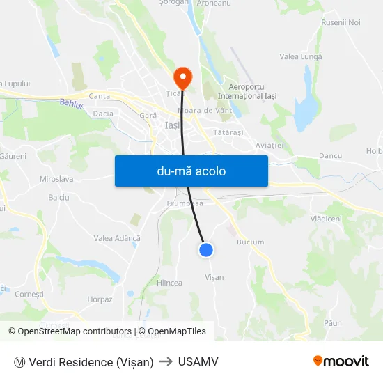 Harta de Ⓜ Verdi Residence (Vişan) către USAMV