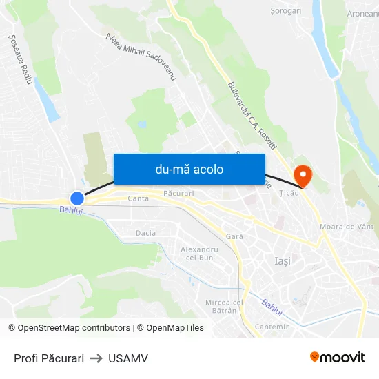 Harta de Profi Păcurari către USAMV