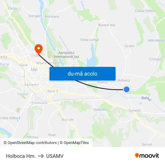 Harta de Holboca Hm. către USAMV