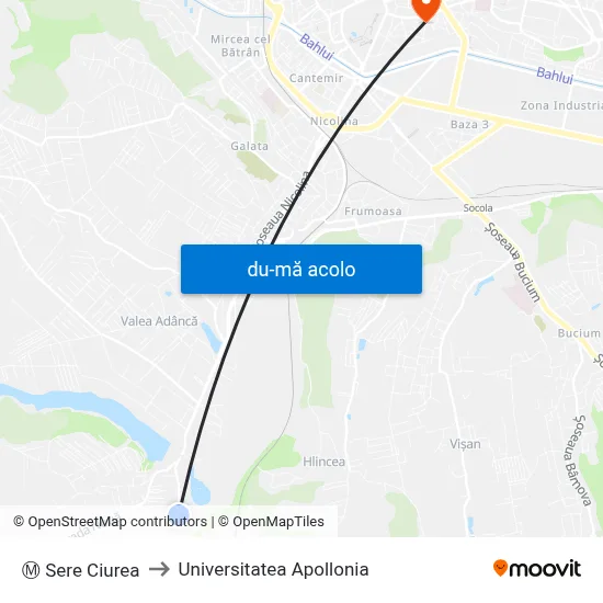 Harta de Ⓜ Sere Ciurea către Universitatea Apollonia