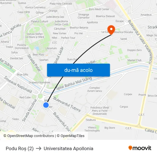 Harta de Podu Roș (2) către Universitatea Apollonia