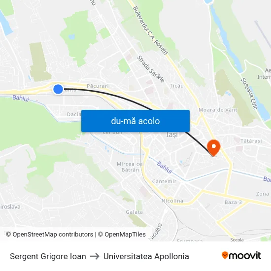 Harta de Sergent Grigore Ioan către Universitatea Apollonia