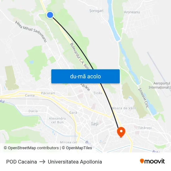 Harta de POD Cacaina către Universitatea Apollonia