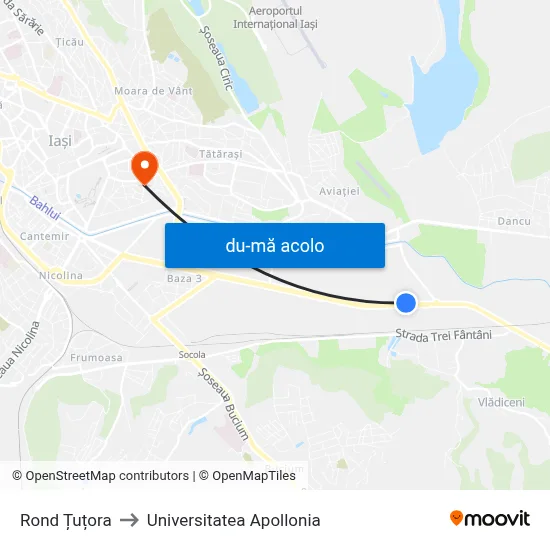 Harta de Rond Țuțora către Universitatea Apollonia