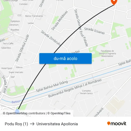 Harta de Podu Roș (1) către Universitatea Apollonia