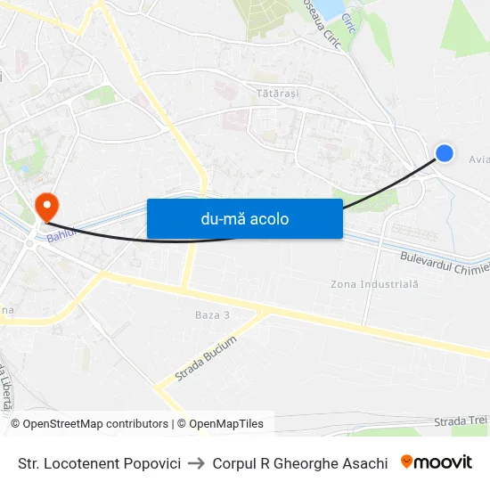 Harta de Str. Locotenent Popovici către Corpul R  Gheorghe Asachi