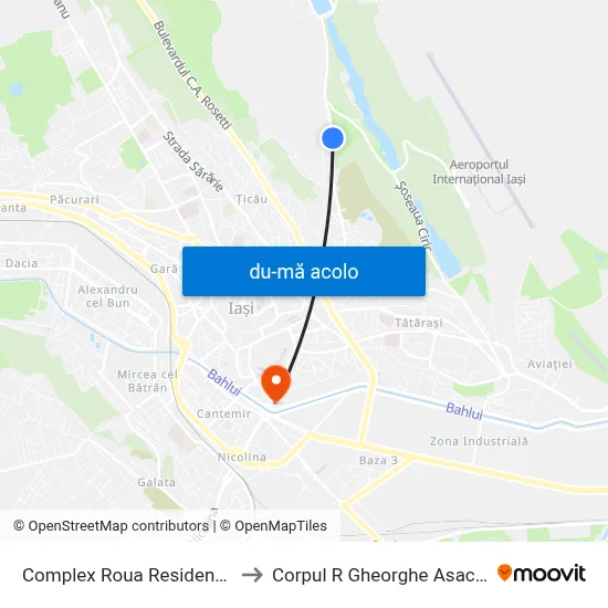 Harta de Complex Roua Residence către Corpul R  Gheorghe Asachi