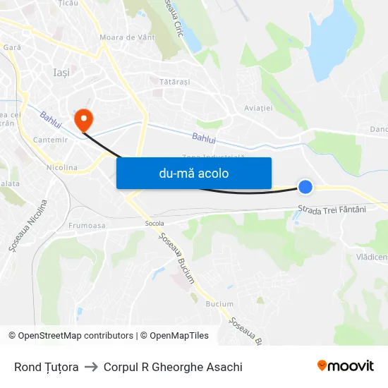 Harta de Rond Țuțora către Corpul R  Gheorghe Asachi