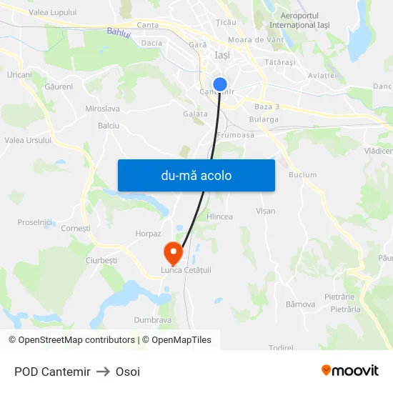 Harta de POD Cantemir către Osoi