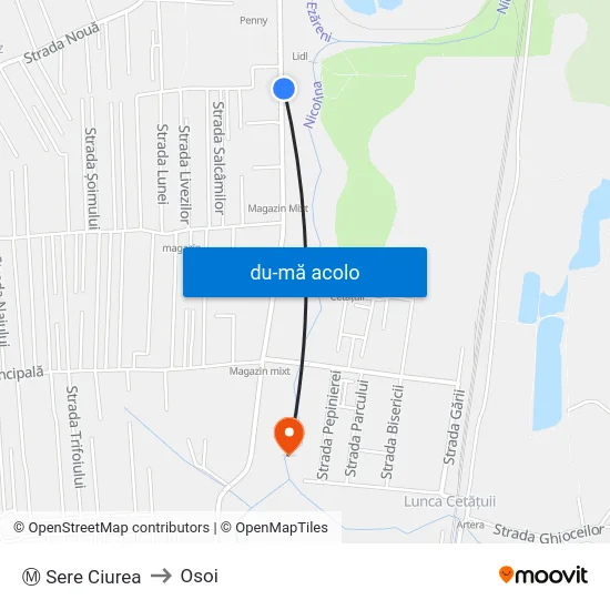 Harta de Ⓜ Sere Ciurea către Osoi
