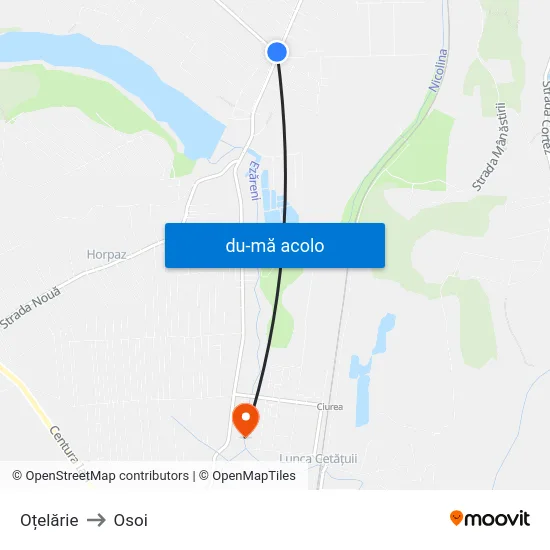 Harta de Oțelărie către Osoi
