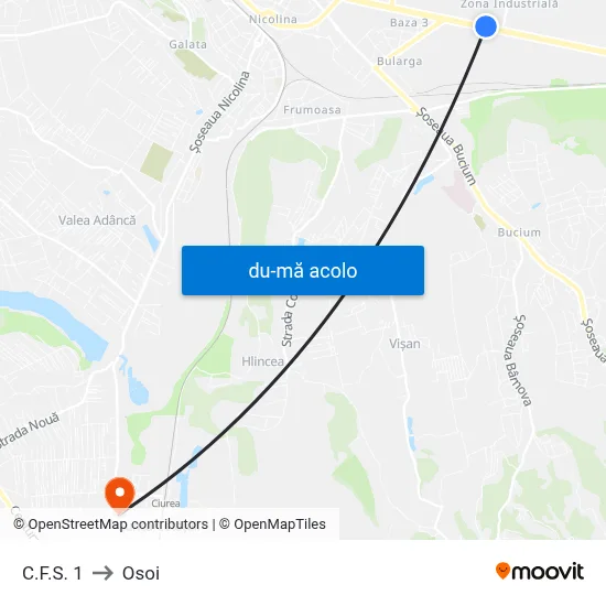 Harta de C.F.S. 1 către Osoi