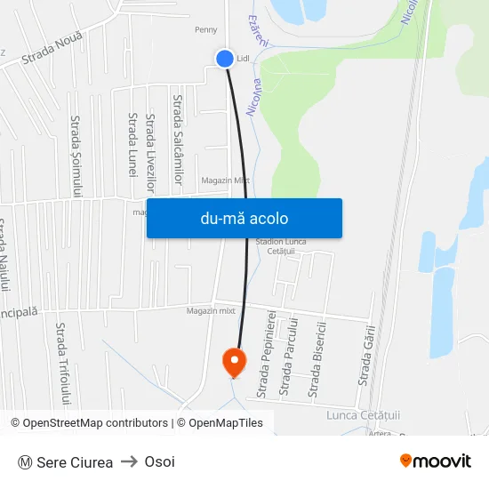Harta de Ⓜ Sere Ciurea către Osoi