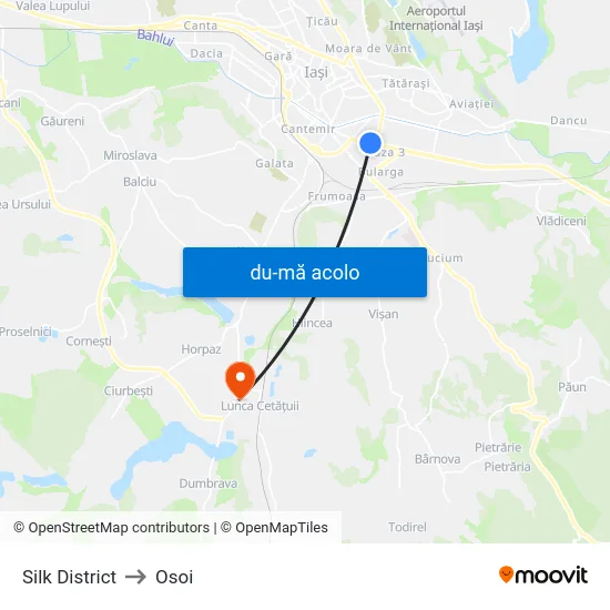 Harta de Silk District către Osoi