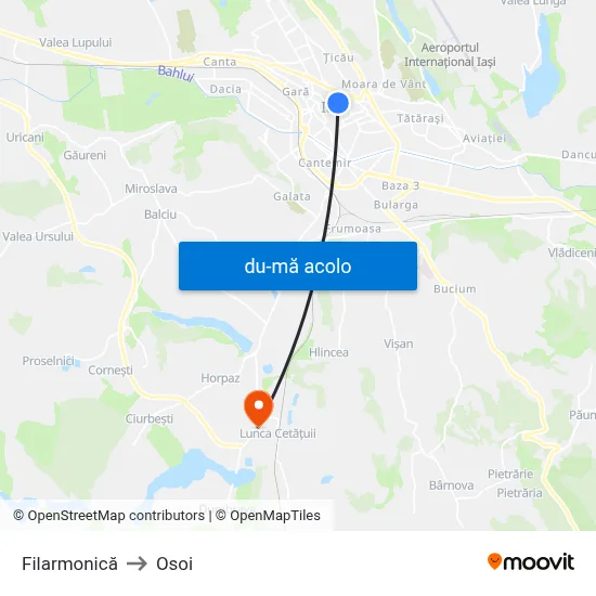 Harta de Filarmonică către Osoi