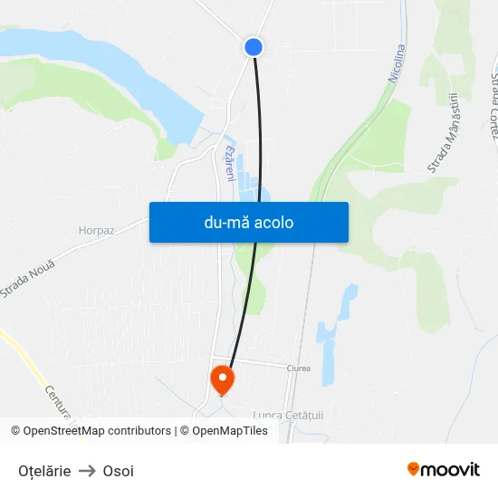 Harta de Oțelărie către Osoi