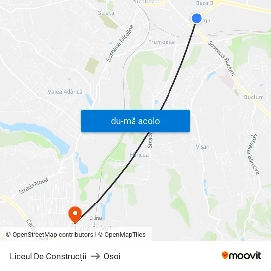 Harta de Liceul De Construcții către Osoi